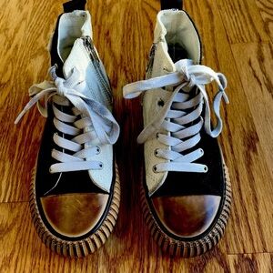 Nununu Deconstructed Hightops Black / White Sneakers New in Box